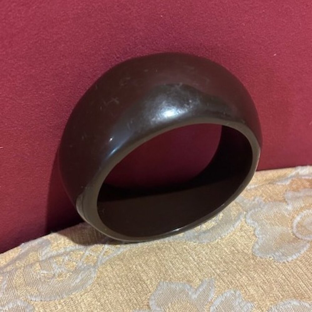 BROWN Chunky Lucite Asymmetric Bangle BRACELET